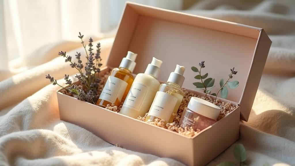 Coffret soins du corps avec plusieurs produits