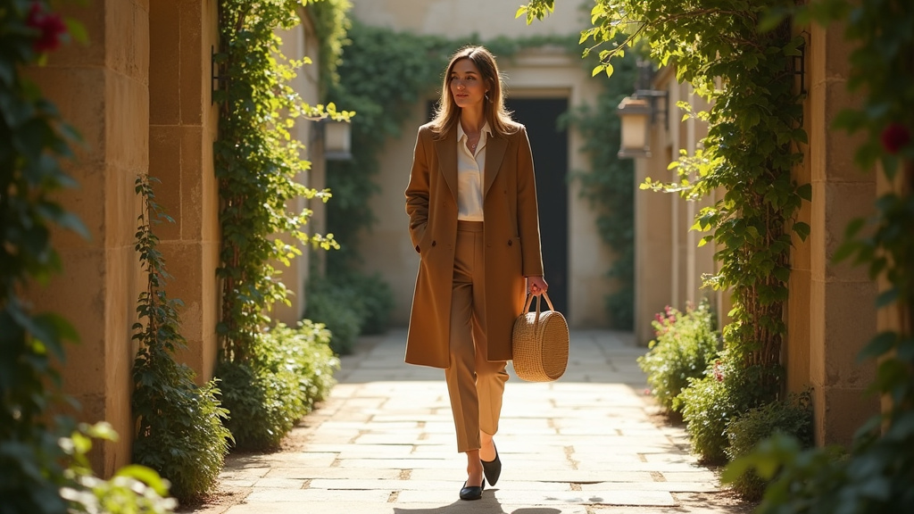 Tenue streetwear chic inspirée de Garance Doré avec blazer oversized et pantalon en cuir végan
