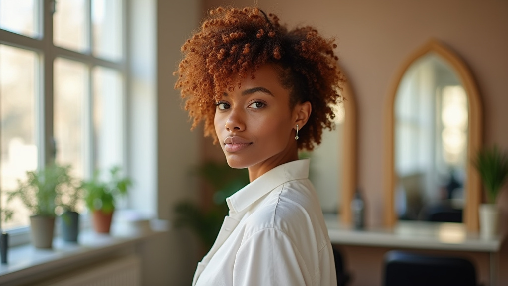 Ambiance chaleureuse du salon Hair Actuel avec stylistes au travail