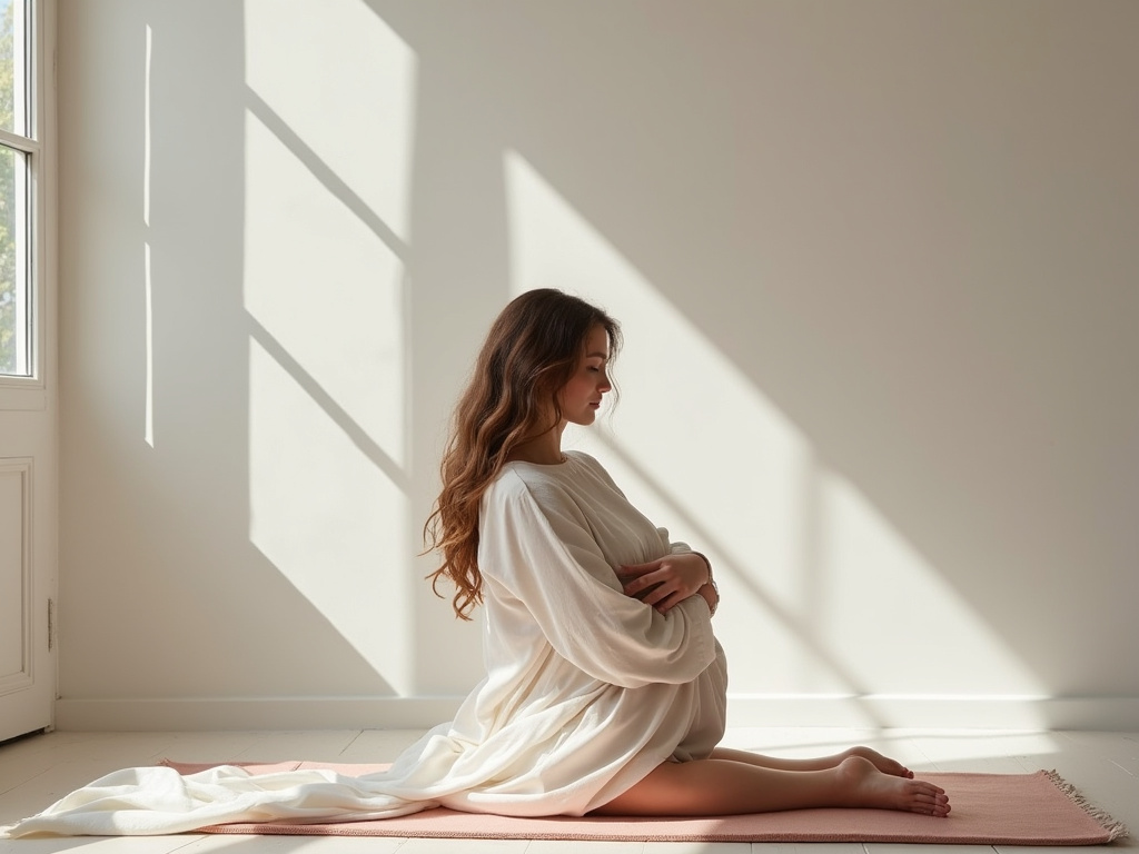 Séance de yoga matinale en intérieur