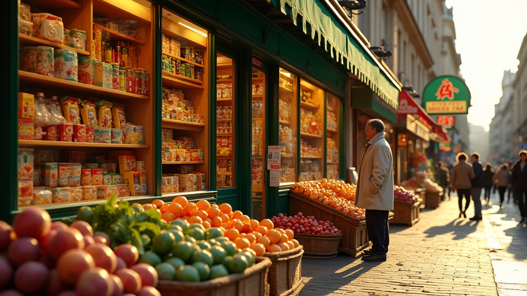 Personnel de magasin aidant un client à choisir des produits asiatiques