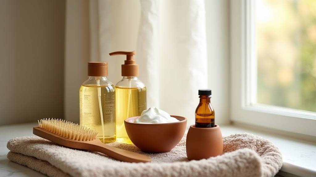 Produits de soin capillaire sur une coiffeuse en 2026